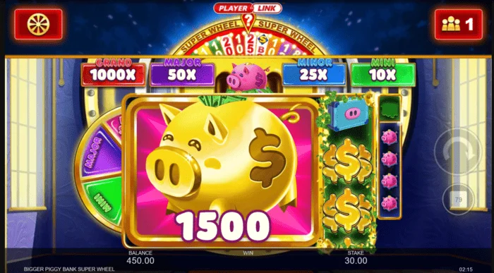Bigger Piggy Bank Super Wheel nagy nyeremény